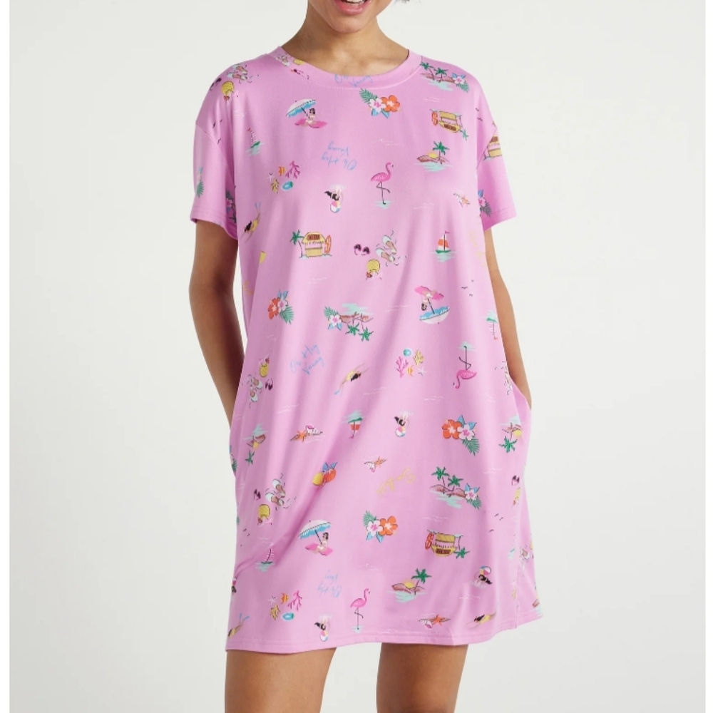 Women's Size 2X-3X JoySpun Nightgown Sleepshirt Pajama Dress w/Pockets NWT